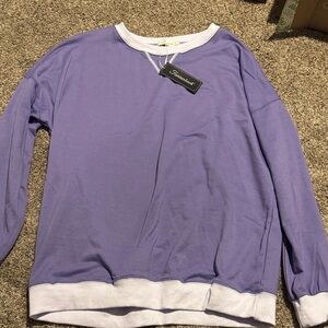 Purple Sweatshirt with light purple Trim